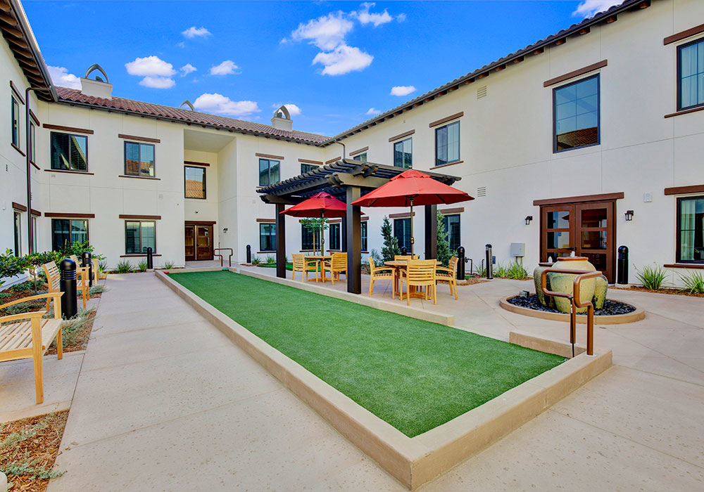 Bocce ball court outside