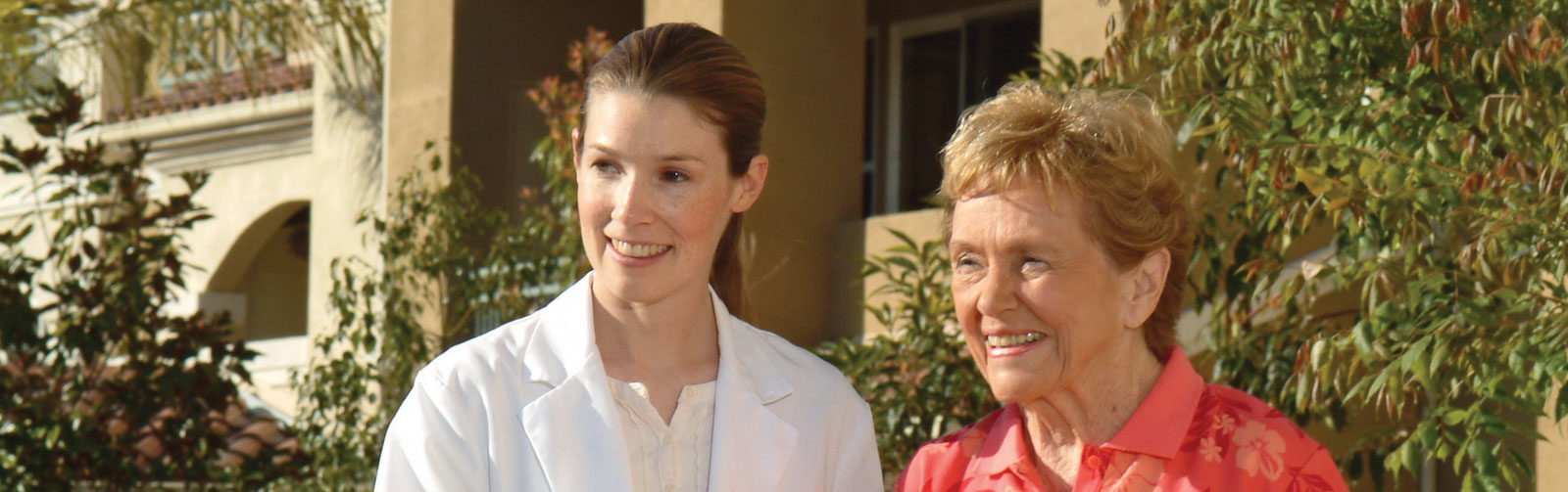 Picture of Nurse and Elderly Women Smiling