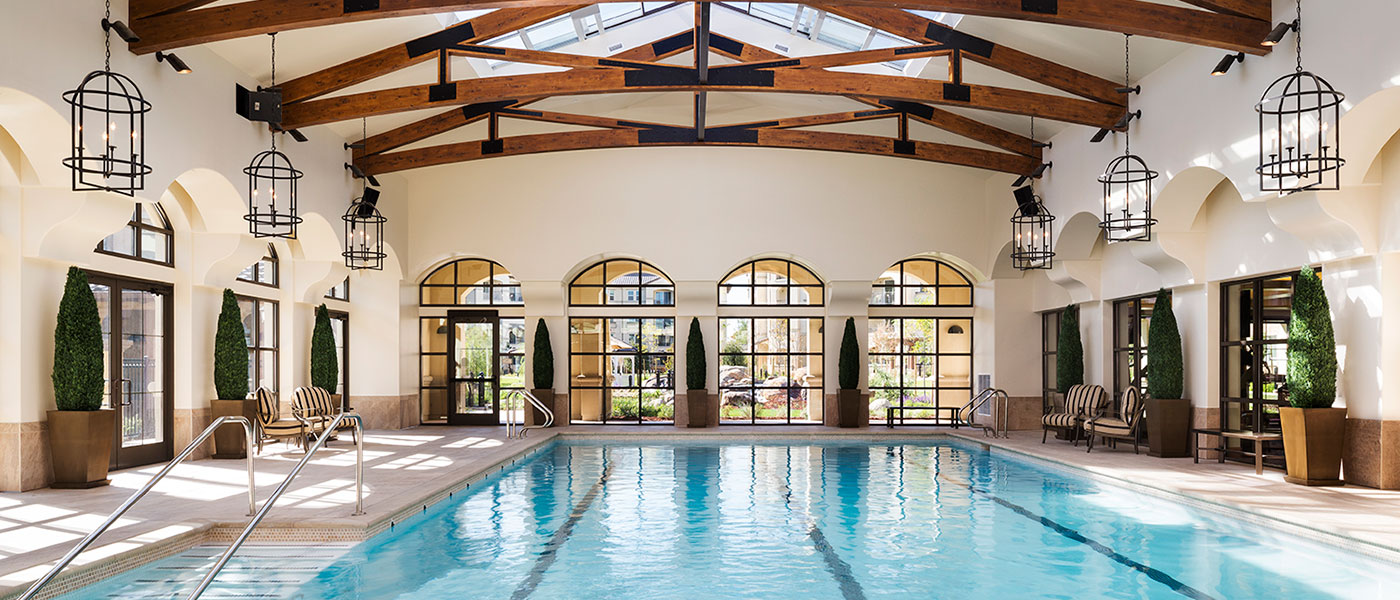 The indoor pool at Reata Glen