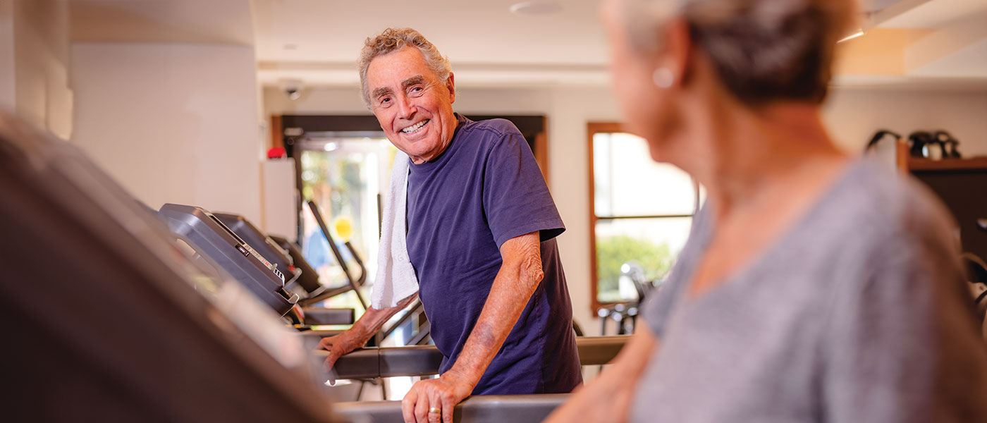 A man on a treadmill at Reata Glen
