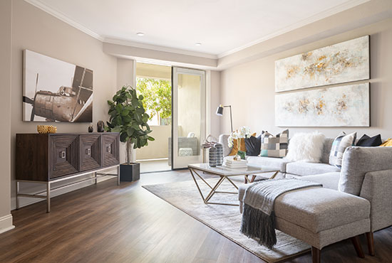 The inside of an apartment at Reata Glen