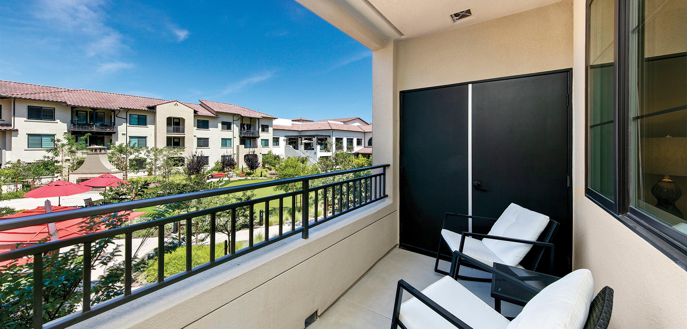A balcony view at The Glen at Scripps Ranch