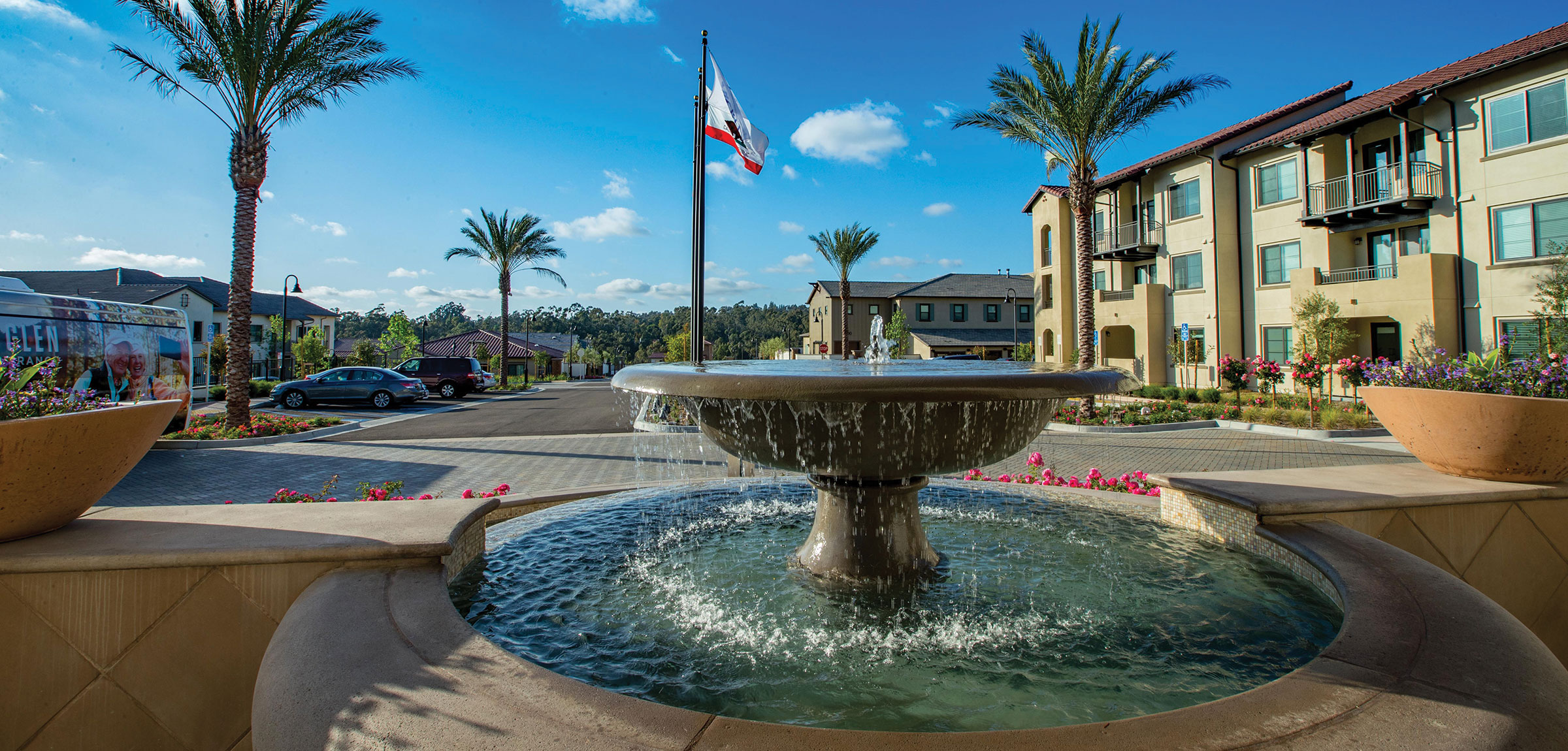 TheGlen-600x600-15 Fountain at the entrance of The Glen at Scripps Ranch