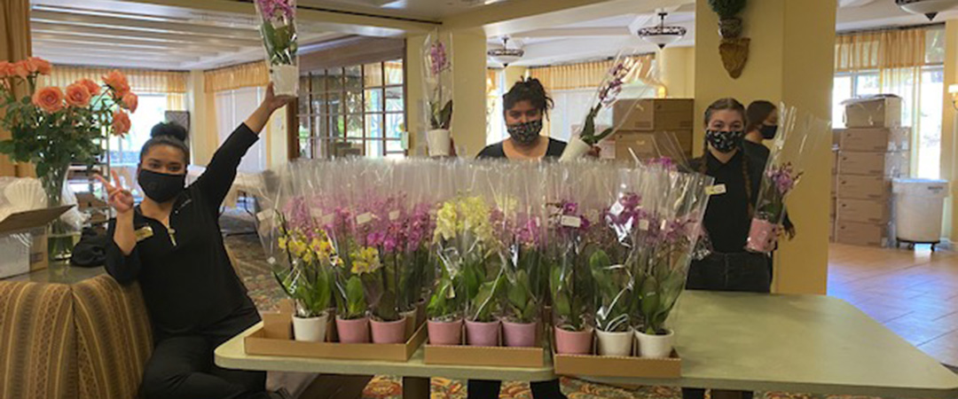Residents Receive a Mother’s Day Surprise from Westerlay Orchids