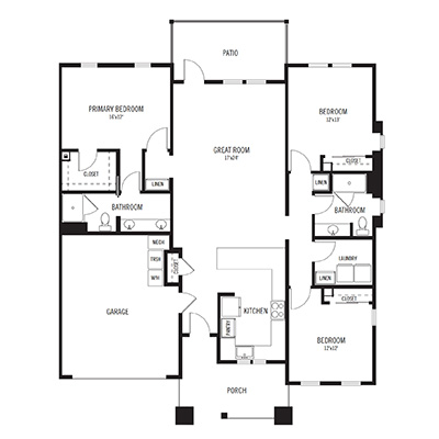 Redwood floor plan at Heather farms
