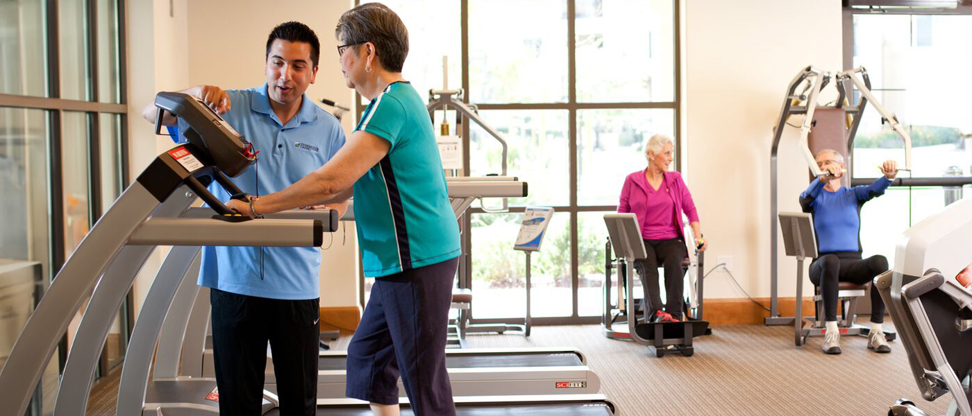 Residents exercising at Stoneridge Creek